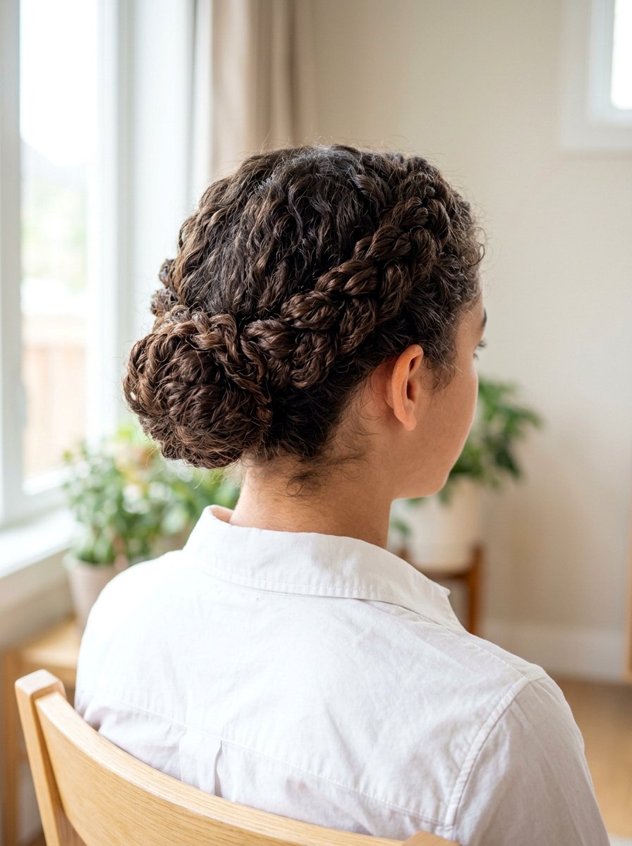 Twisted Crown Braid - 20 quick school hairstyle for medium hair - 20 quick school hairstyle for medium hair