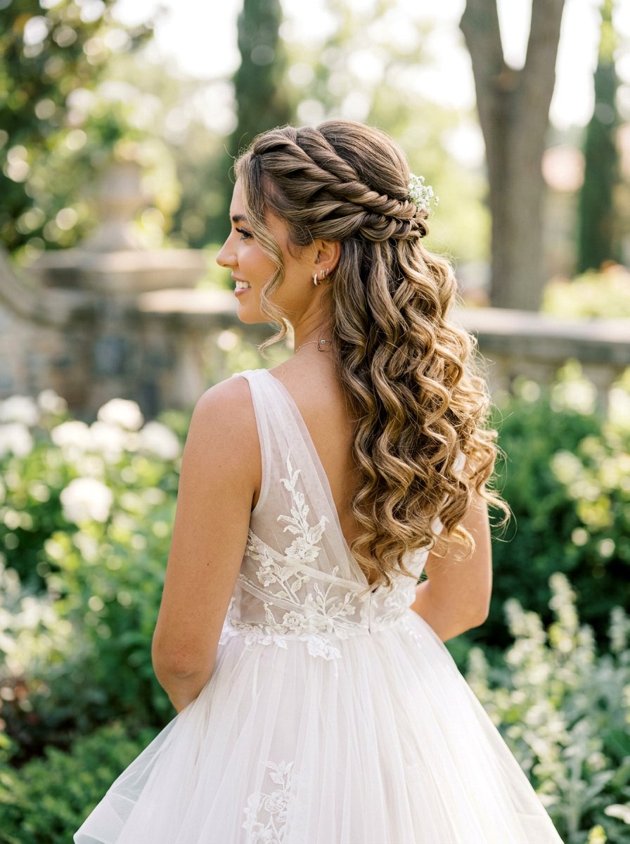 Twisted Crown Half Up - 20 prom hairstyles for fine medium hair - 20 prom hairstyles for fine medium hair
