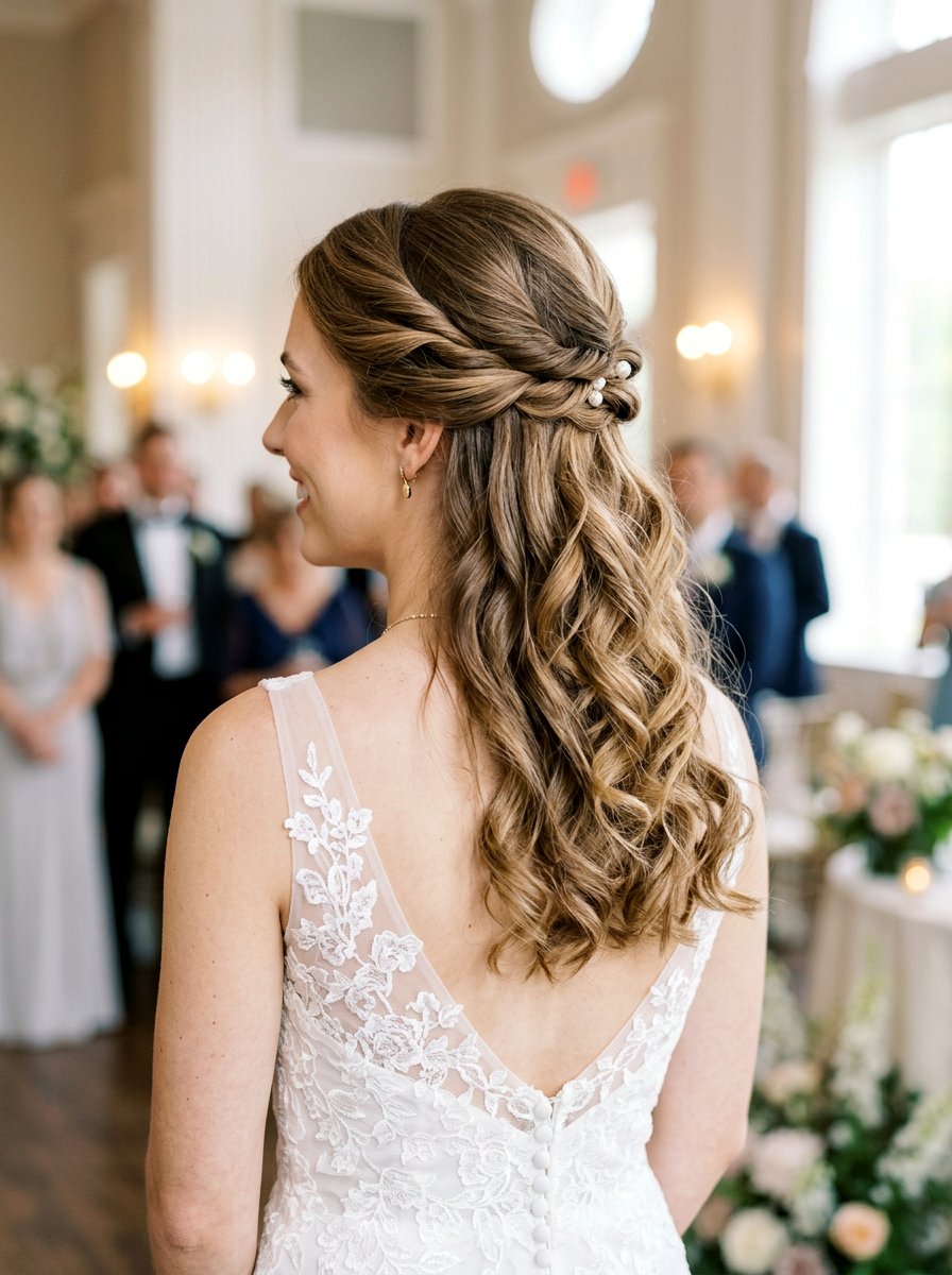 Twisted Crown Half Up Medium Hair - 20 school dance hairstyles for medium hair - 20 school dance hairstyles for medium hair