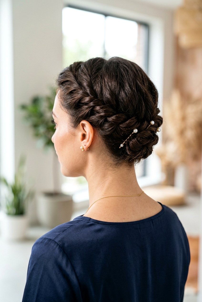 Twisted Crown Short Hair - 20 easy hairstyles for short hair - 20 easy hairstyles for short hair