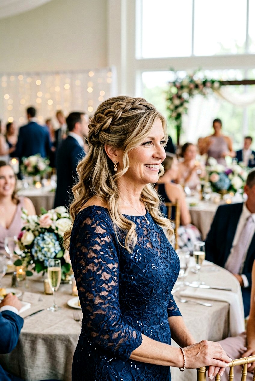 Twisted Crown Waves - 20 half up hairstyle for mother of the bride - 20 half up hairstyle for mother of the bride