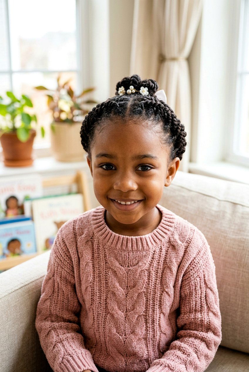 Twisted Crown - 20 easy curly hairstyles for little girls - 20 easy curly hairstyles for little girls