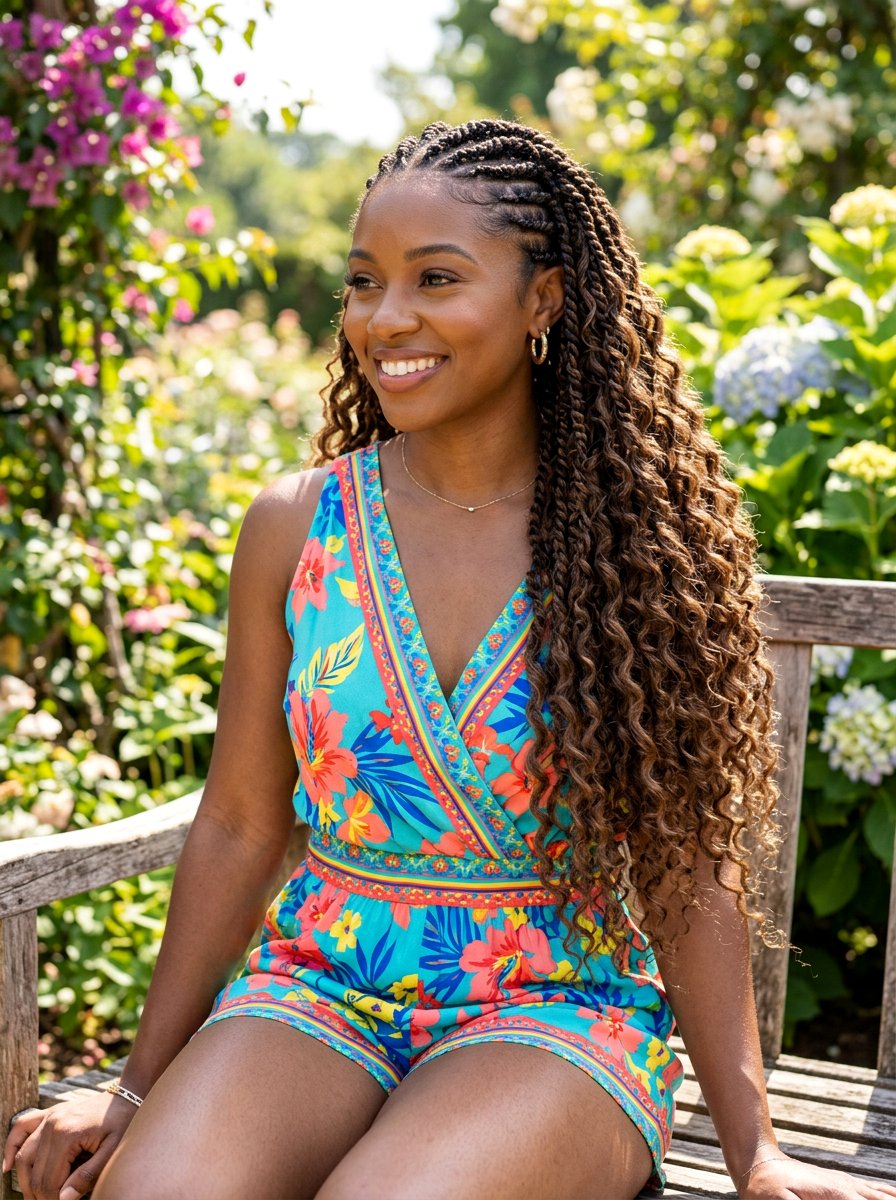 Twisted Edge Braid - 20 overnight braided ponytail waves - 20 overnight braided ponytail waves