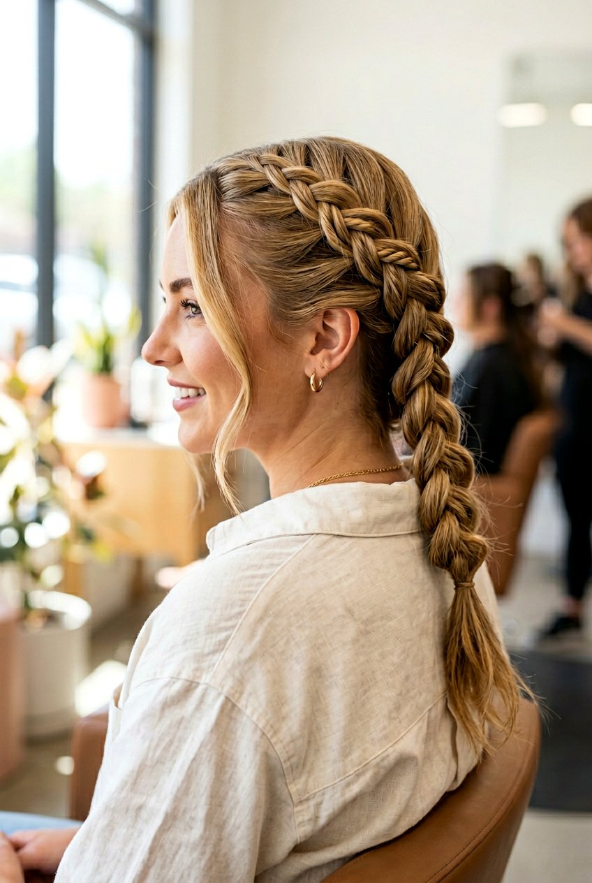 Twisted Edge Braid - 20 bedtime braid hairstyles for waves - 20 bedtime braid hairstyles for waves