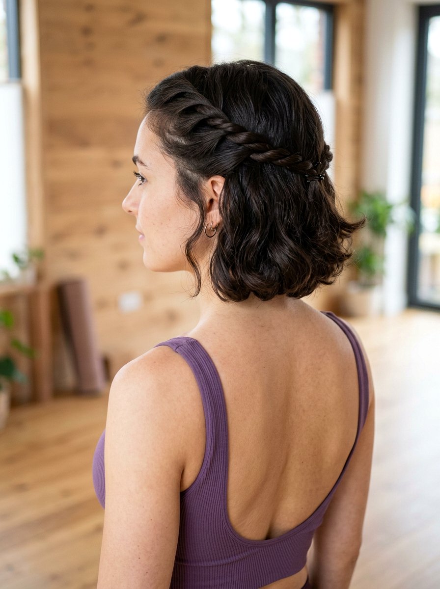 Twisted Front Short Bob - 20 gym hairstyle for short bob - 20 gym hairstyle for short bob