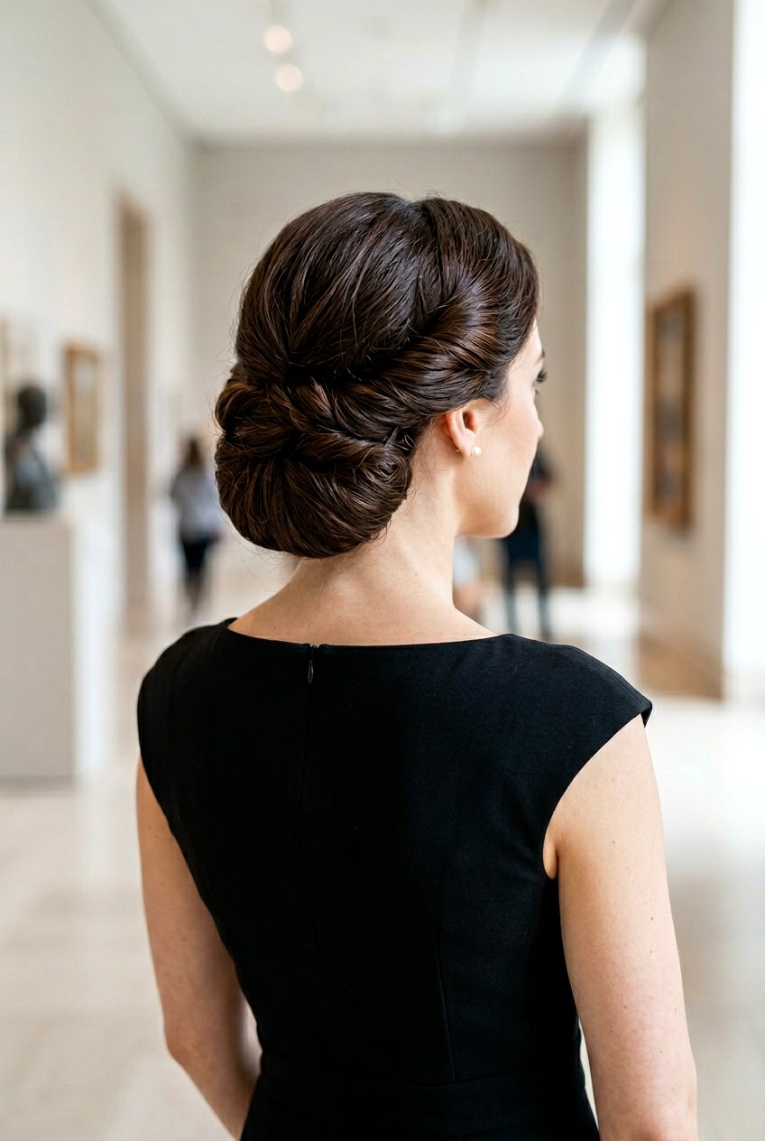 Twisted Gibson Tuck - 20 easy corporate hairstyle for long hair - 20 easy corporate hairstyle for long hair