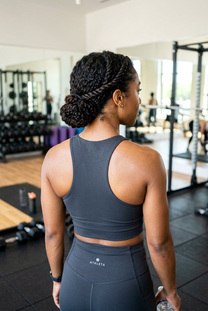 Twisted Gym Bun For Curly Hair - 20 gym bun for curly hair - 20 gym bun for curly hair