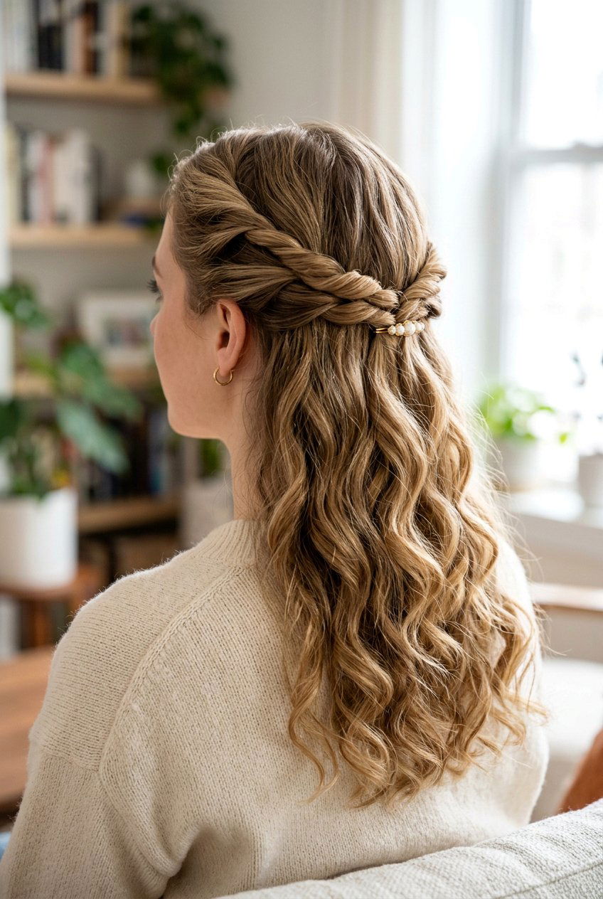 Twisted Half Up - 20 homecoming hairstyles - 20 homecoming hairstyles
