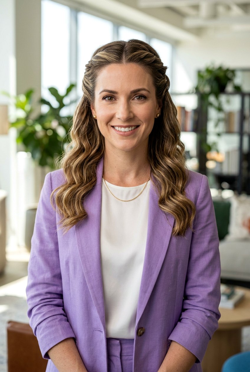 Twisted Half Up Hairstyle - 20 neat corporate hairstyle for medium hair - 20 neat corporate hairstyle for medium hair