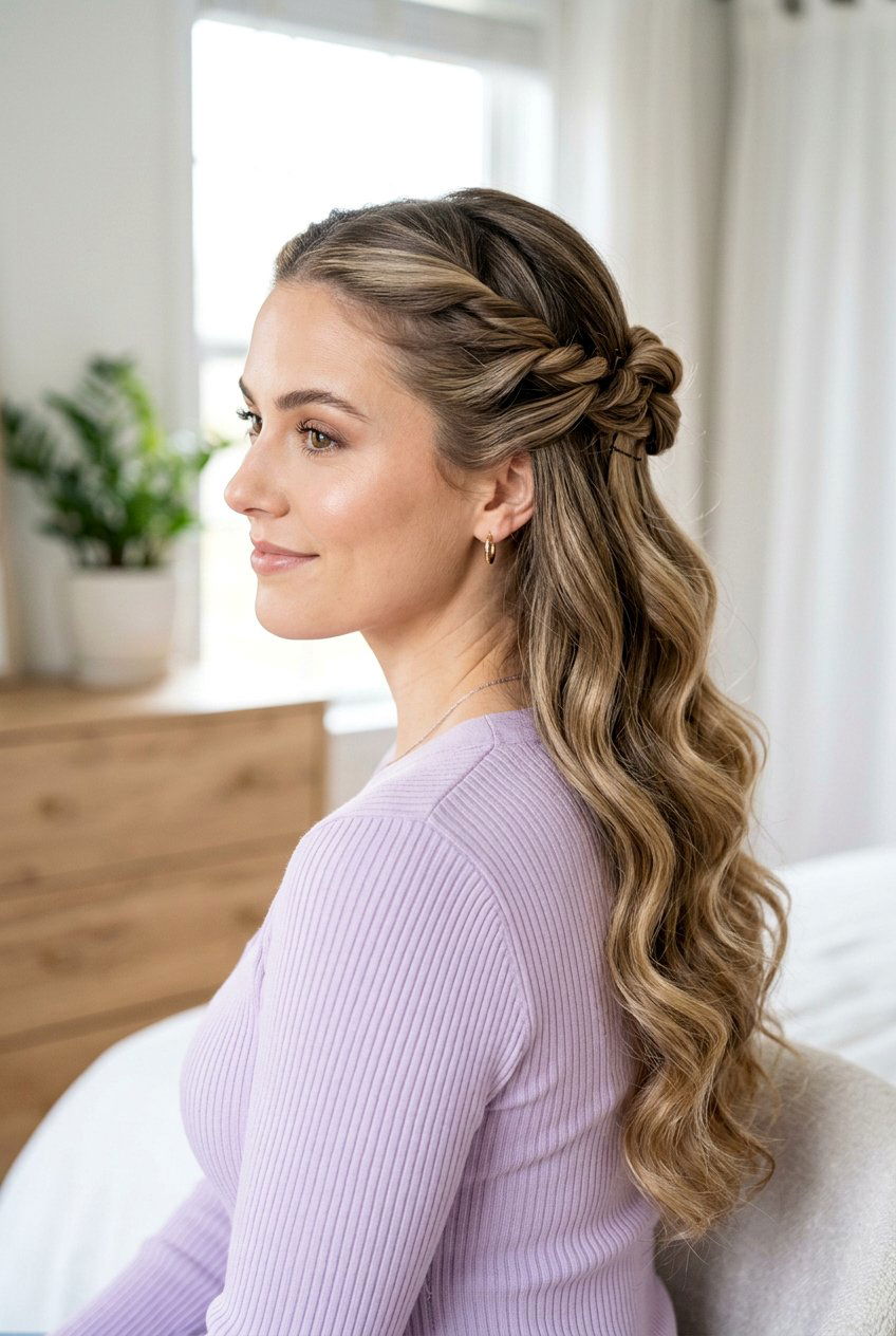 Twisted Half Up Hairstyle - 20 best beach hairstyle ideas - 20 best beach hairstyle ideas