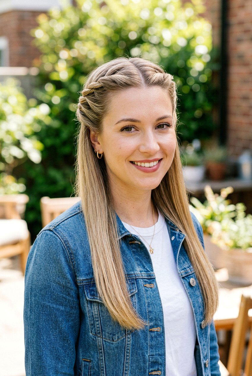 Twisted Half Up Hairstyle - 20 birthday hairstyle for long straight hair - 20 birthday hairstyle for long straight hair