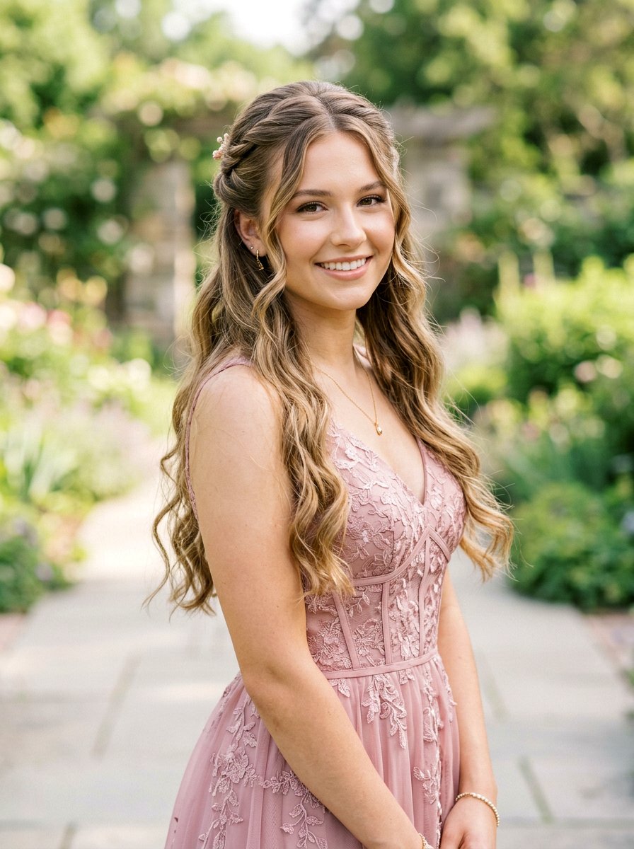 Twisted Half Up Half Down - 20 homecoming half up hairstyle - 20 homecoming half up hairstyle