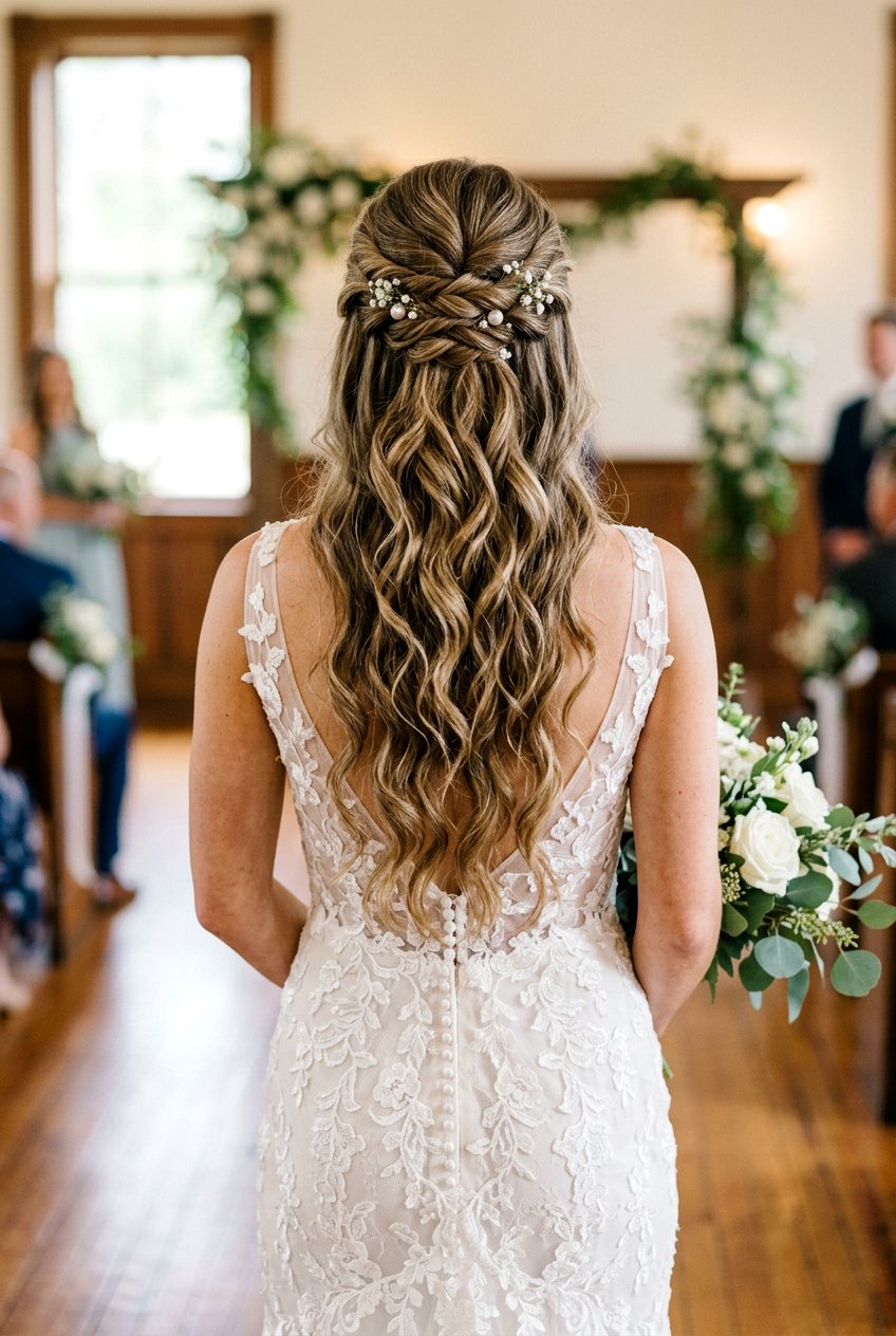 Twisted Half Up Wedding Hair For Long Hair - 20 twisted half up wedding hairstyle - 20 twisted half up wedding hairstyle