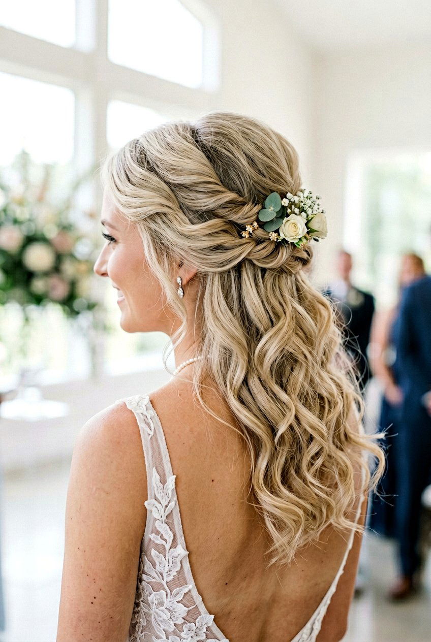 Twisted Half Up Wedding Hair For Thin Hair - 20 twisted half up wedding hairstyle - 20 twisted half up wedding hairstyle