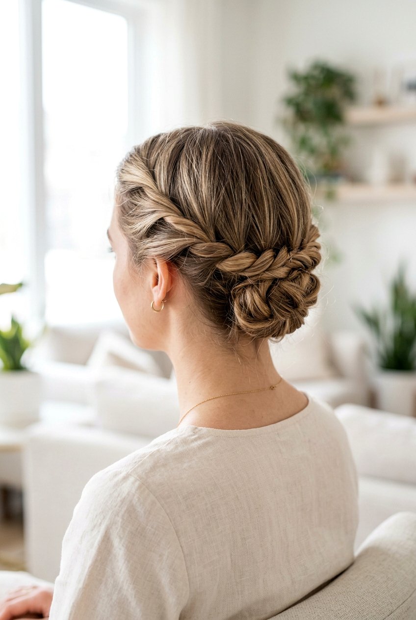 Twisted Halo - 20 business casual hairstyles - 20 business casual hairstyles