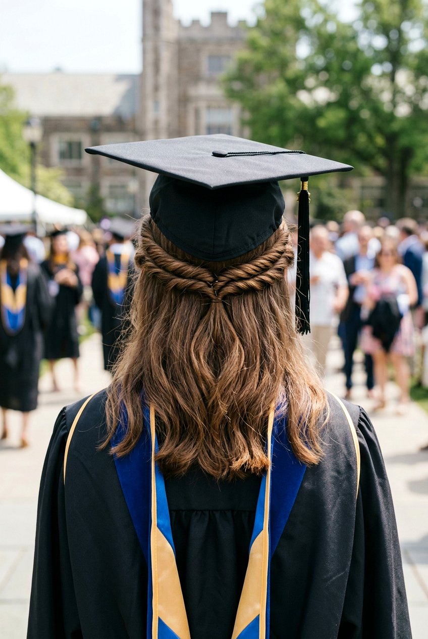 Twisted Halo Back - 20 graduation hairstyle for shoulder length hair - 20 graduation hairstyle for shoulder length hair