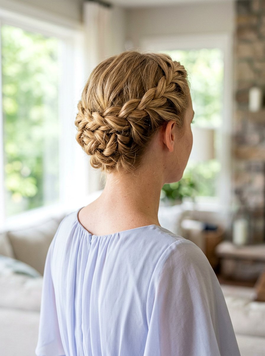 Twisted Halo Short Hair - 20 school dance hairstyles for short hair - 20 school dance hairstyles for short hair