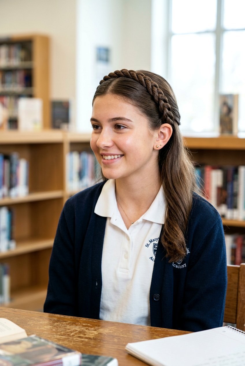 Twisted Headband Braid Style - 20 school hairstyle with headband braid - 20 school hairstyle with headband braid