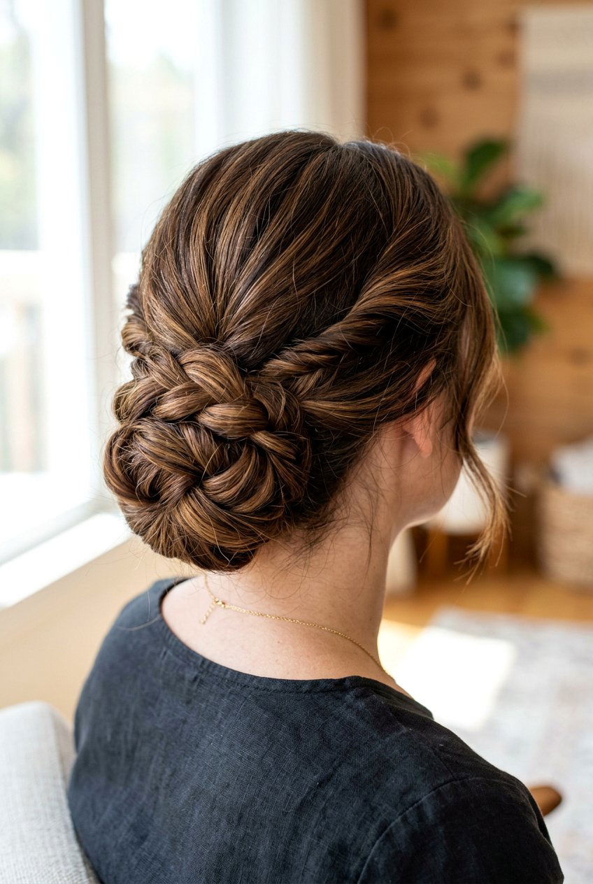 Twisted Low Bun - 20 wedding updo hairstyles - 20 wedding updo hairstyles