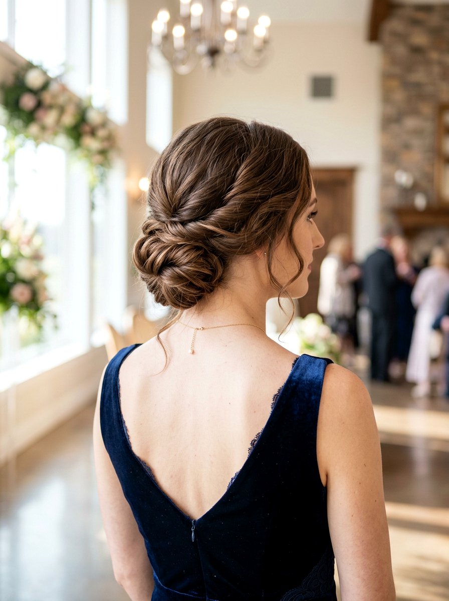 Twisted Low Bun - 20 easy hairstyle for humid weather - 20 easy hairstyle for humid weather