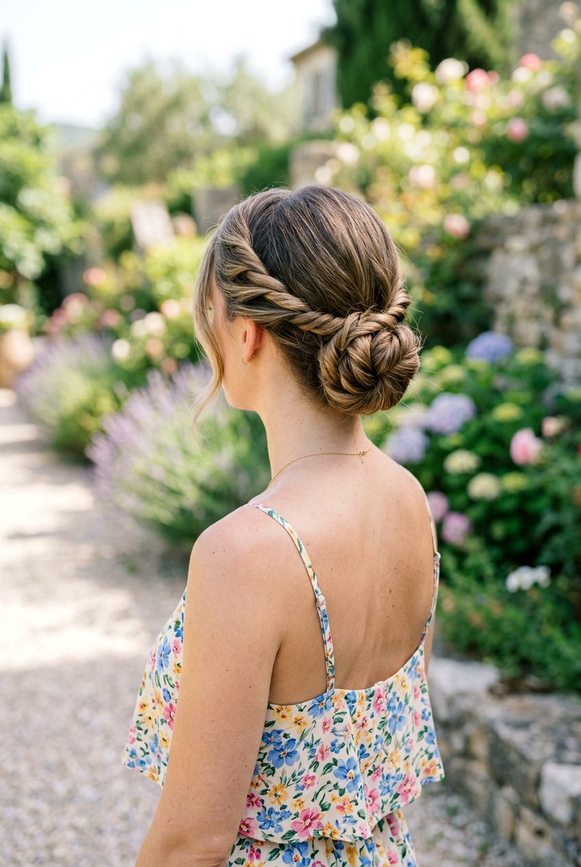 Twisted Low Bun - 20 easy hairstyles for busy moms with long hair - 20 easy hairstyles for busy moms with long hair