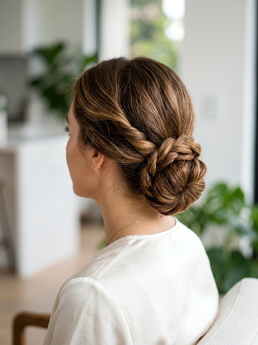 Twisted Low Bun - 20 polished interview bun - 20 polished interview bun