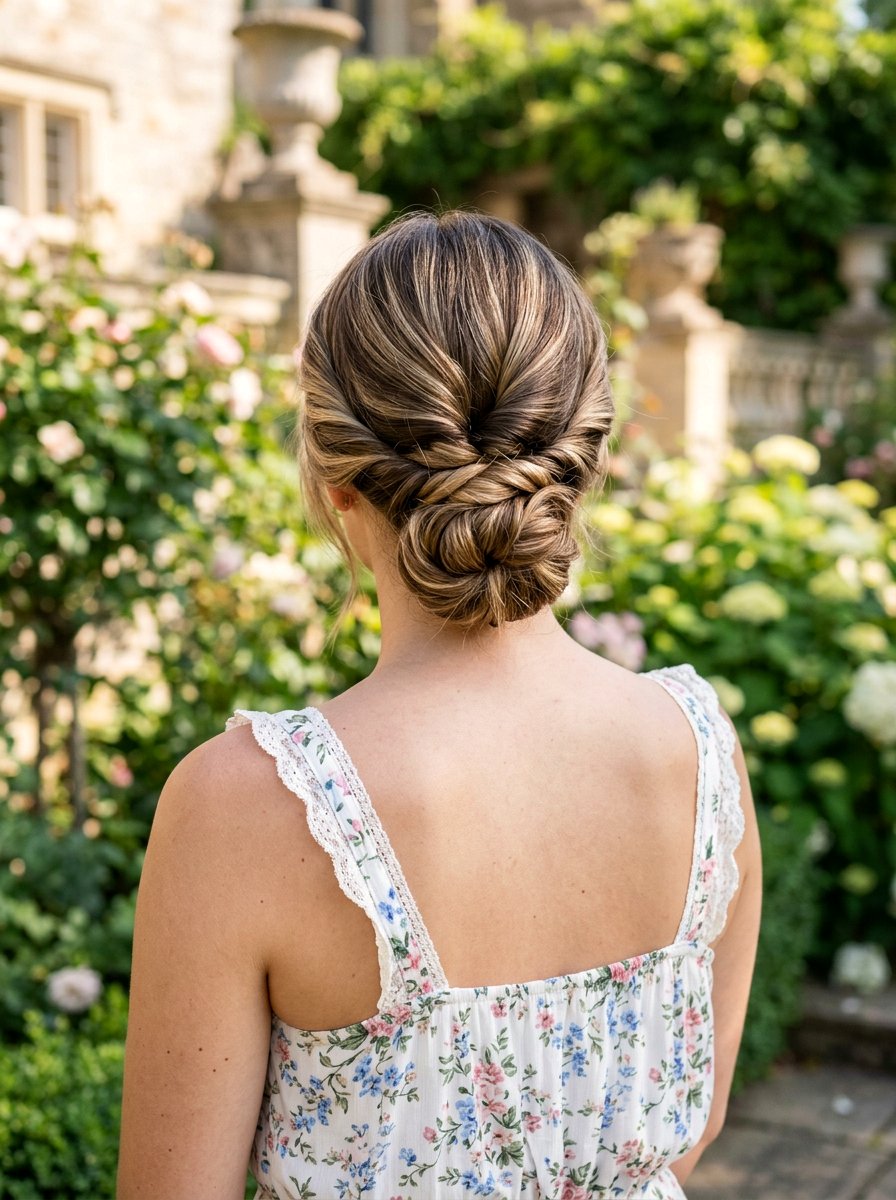Twisted Low Bun - 20 vacation hairstyle for humid weather - 20 vacation hairstyle for humid weather