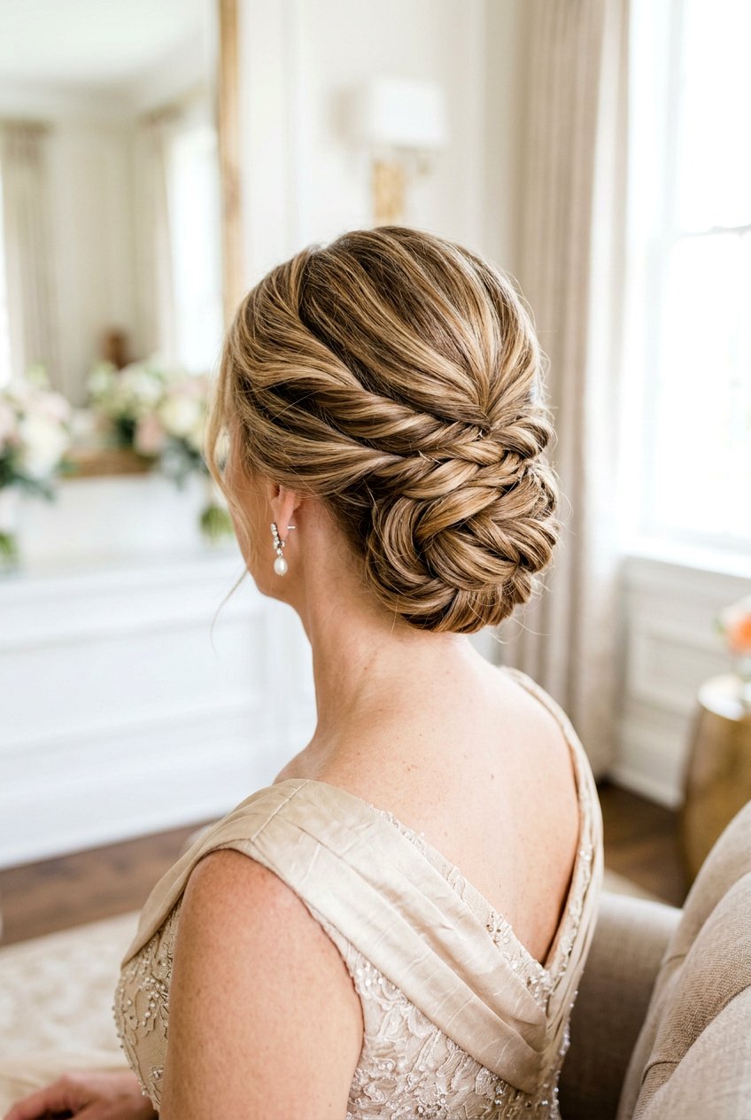 Twisted Low Bun - 20 low bun for mother of the bride - 20 low bun for mother of the bride