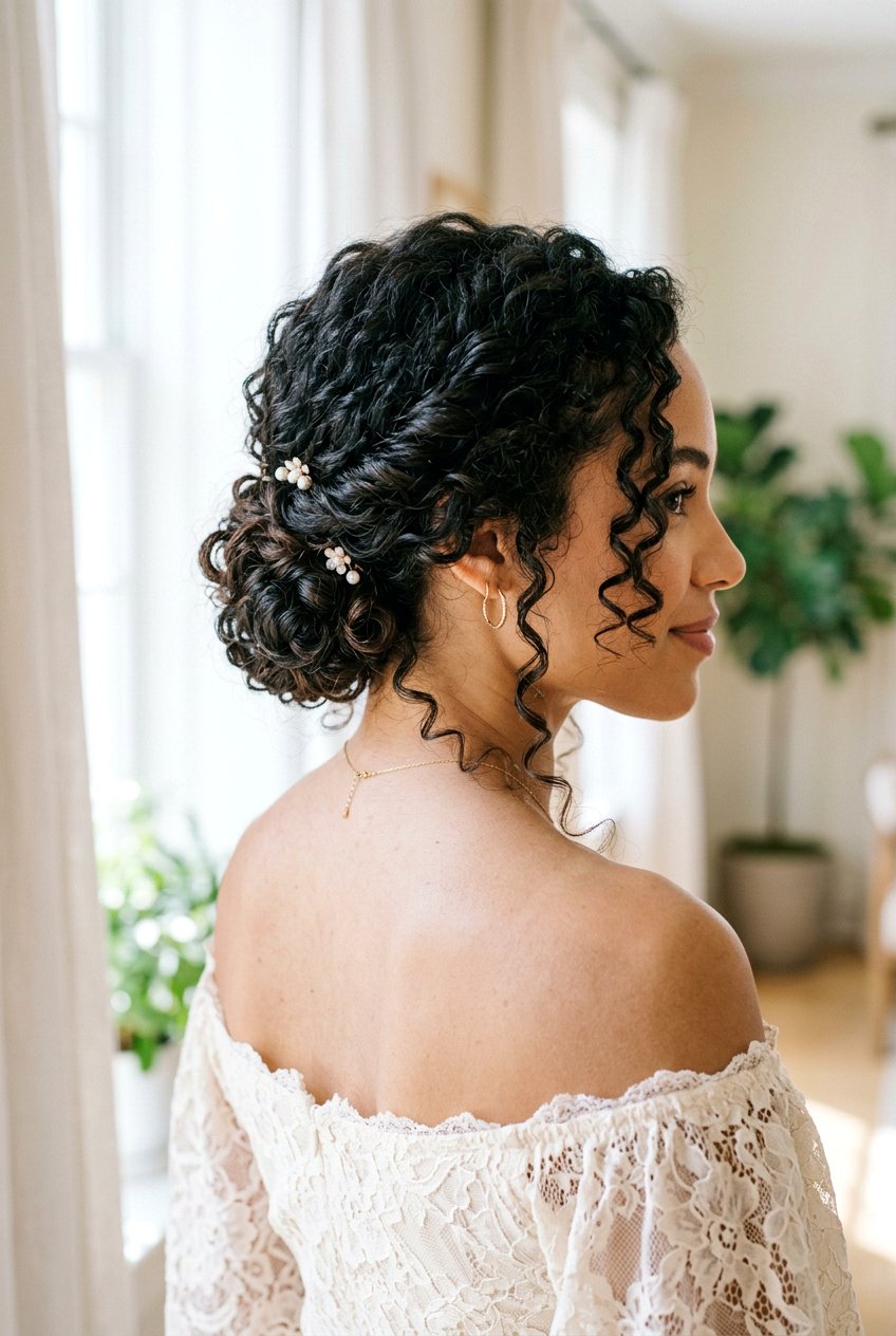 Twisted Low Bun For Curly Hair - 20 twisted low bun hairstyle - 20 twisted low bun hairstyle