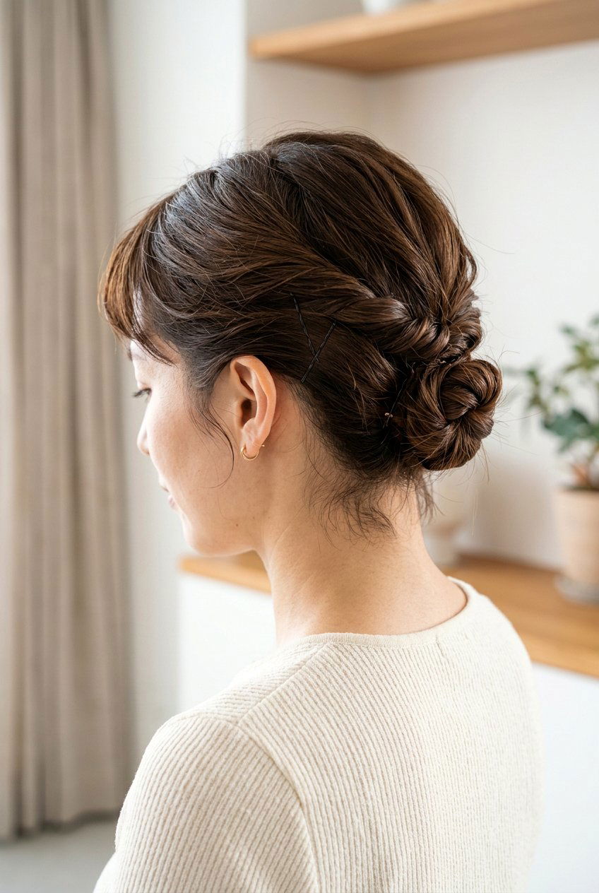 Twisted Low Bun For Short Hair - 20 twisted low bun hairstyle - 20 twisted low bun hairstyle