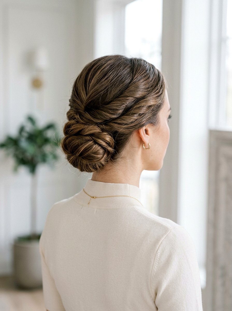 Twisted Low Bun For Wedding Guest - 20 soft low bun for wedding guest - 20 soft low bun for wedding guest