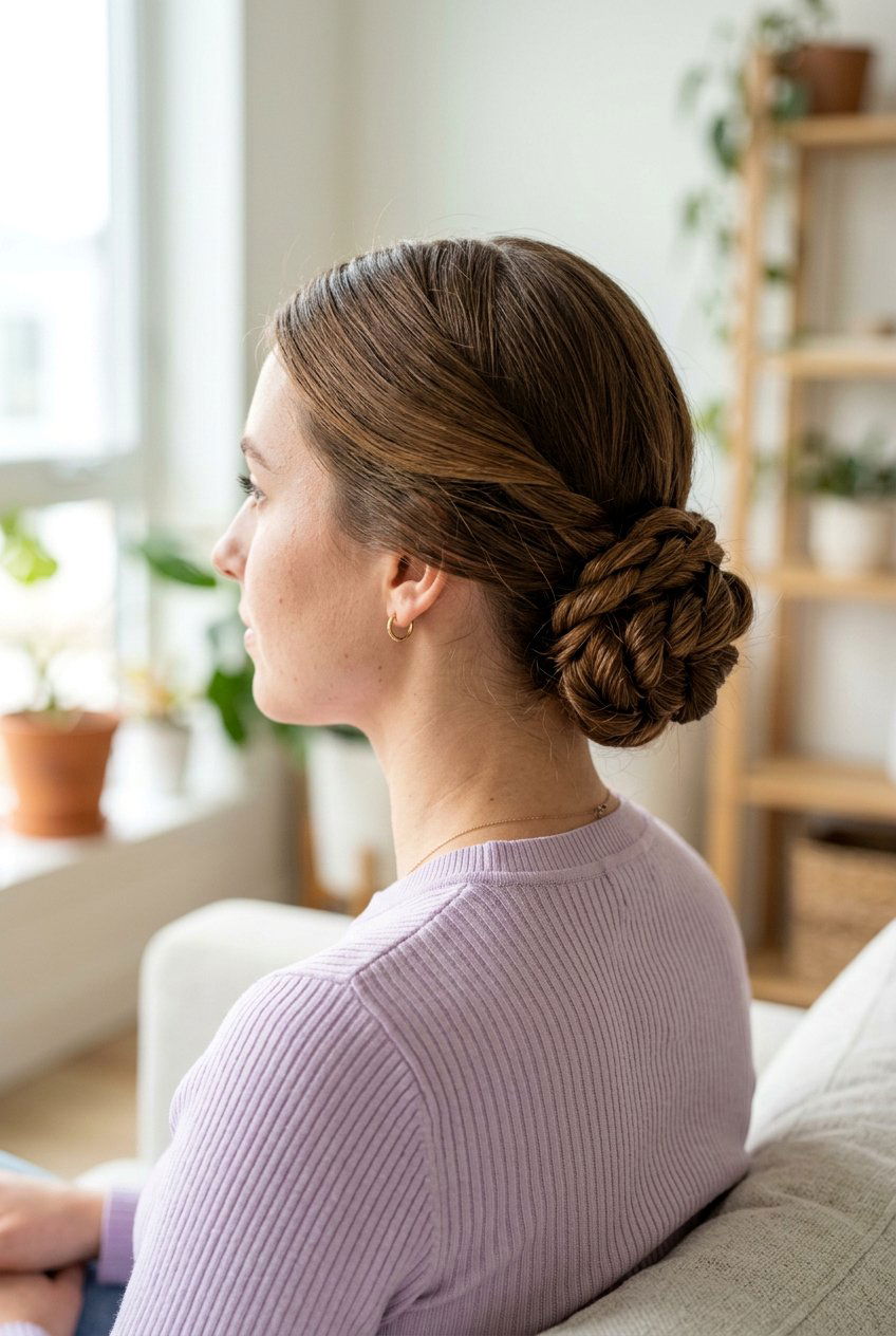 Twisted Low Bun With Center Part - 20 clean girl low bun with center part - 20 clean girl low bun with center part