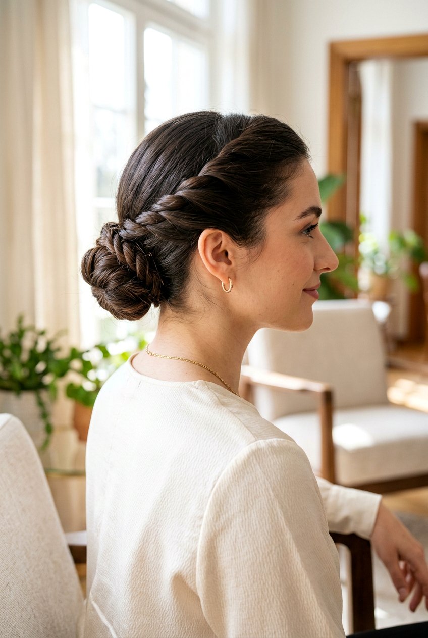 Twisted Low Bun With Rope Twist - 20 twisted low bun hairstyle - 20 twisted low bun hairstyle