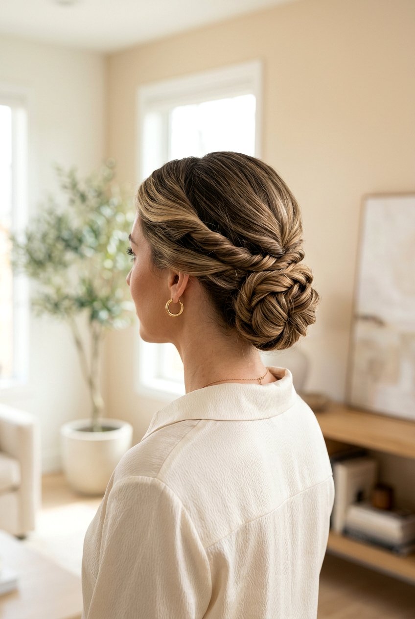 Twisted Low Chignon Bun - 20 modern low chignon - 20 modern low chignon