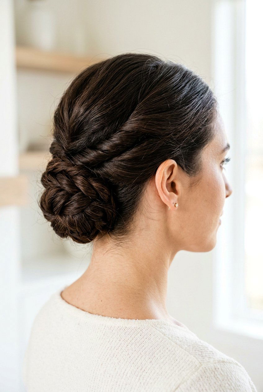 Twisted Low Chignon - 20 classic chignon hairstyle - 20 classic chignon hairstyle