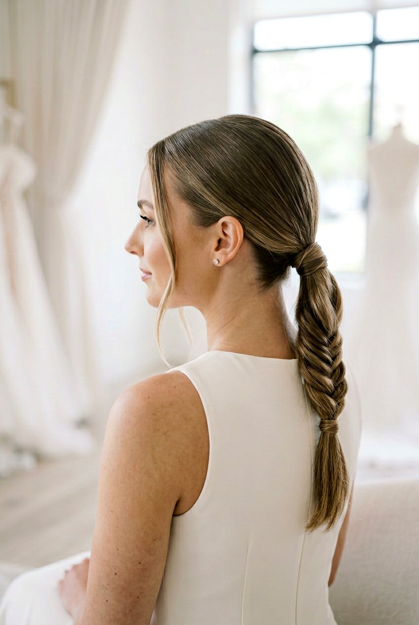 Twisted Low Ponytail - 20 bridal hairstyle with soft tendrils - 20 bridal hairstyle with soft tendrils