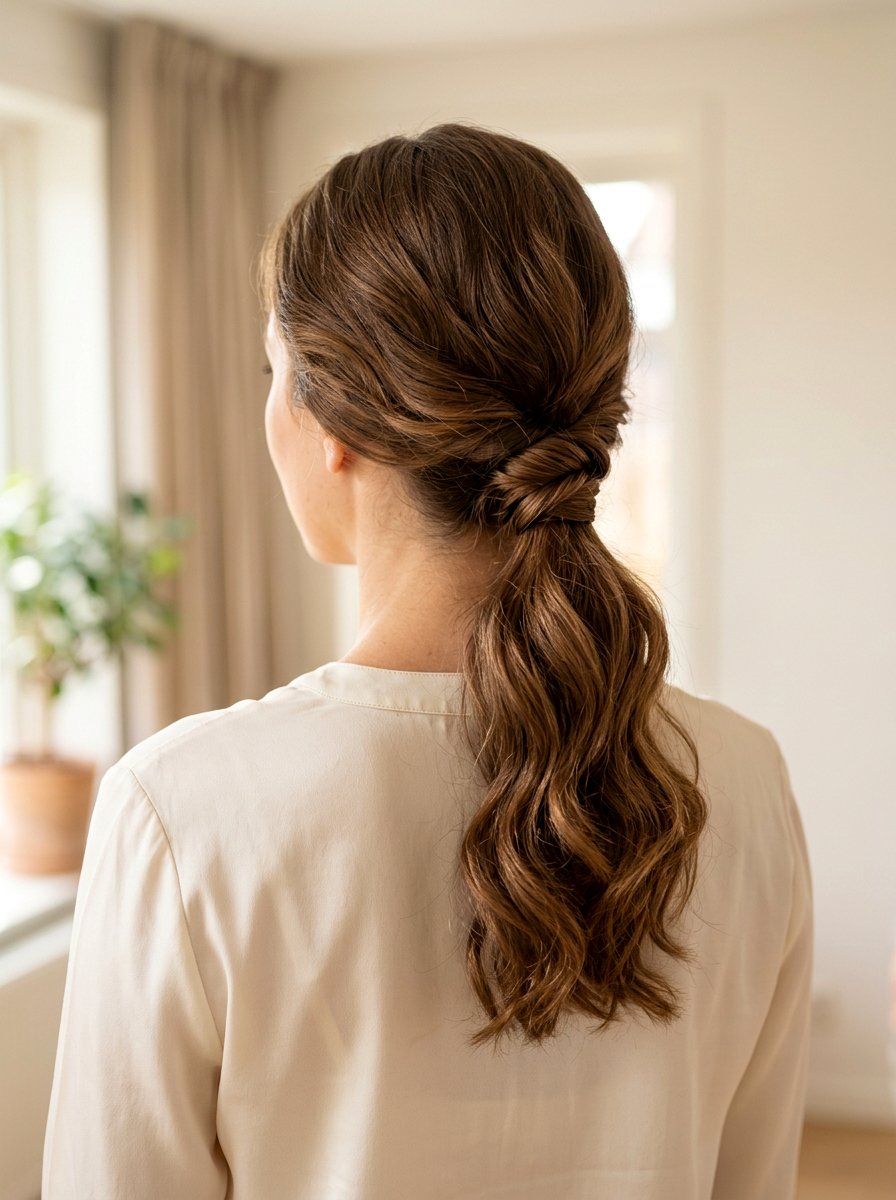 Twisted Low Ponytail - 20 no fuss interview hairstyle for women - 20 no fuss interview hairstyle for women
