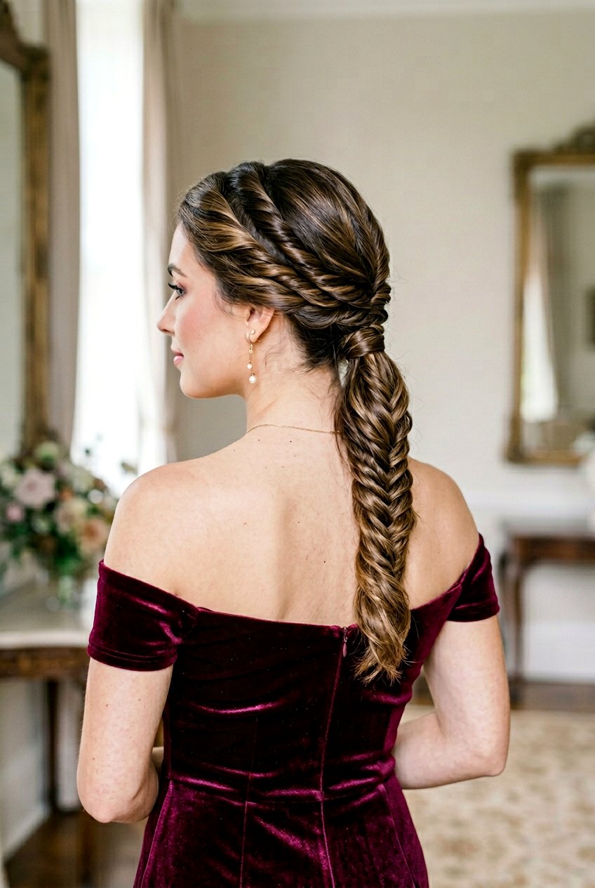 Twisted Low Ponytail - 20 chic ponytail for mother of the bride - 20 chic ponytail for mother of the bride