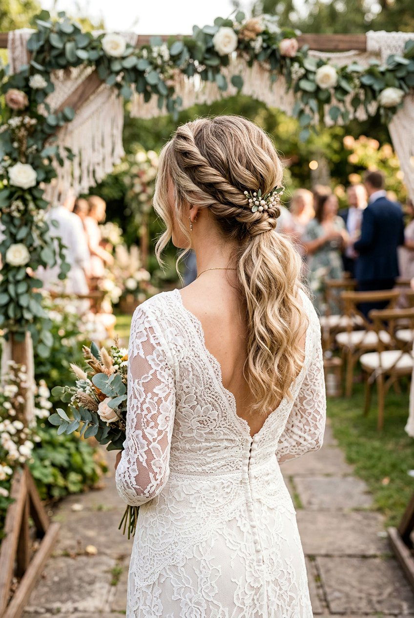 Twisted Low Ponytail - 20 boho messy ponytail hairstyle - 20 boho messy ponytail hairstyle