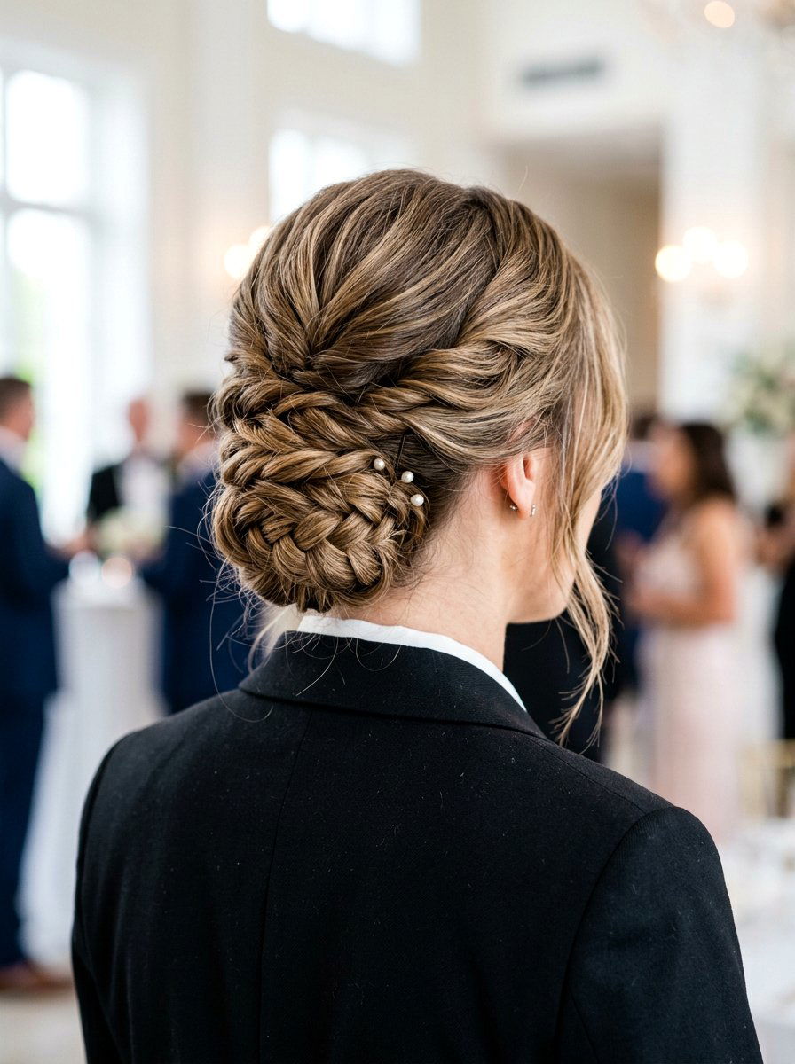 Twisted Low Updo Long Layers Interview - 20 interview hairstyle for long layers - 20 interview hairstyle for long layers