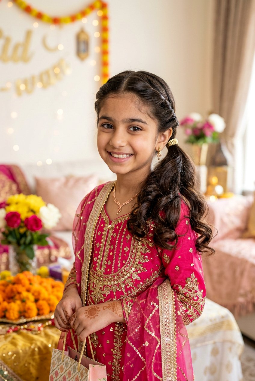 Twisted Ponytail For Eid - 20 eid hairstyles for girls - 20 eid hairstyles for girls