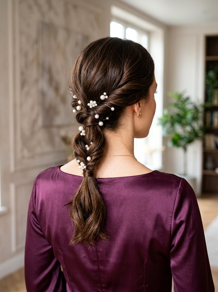 Twisted Ponytail With Hair Accessories - 20 twisted ponytail for wedding guest - 20 twisted ponytail for wedding guest