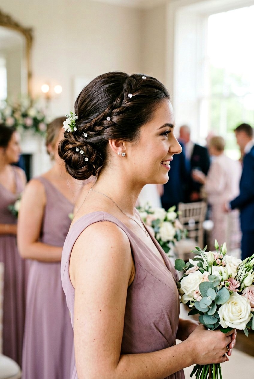 Twisted Rope Braid Updo - 20 bridesmaid hairstyles with braids - 20 bridesmaid hairstyles with braids