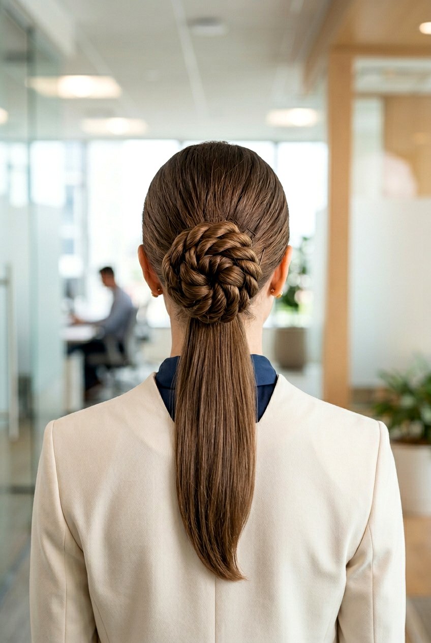 Twisted Rope Bun For Interviews - 20 interview bun hairstyle - 20 interview bun hairstyle