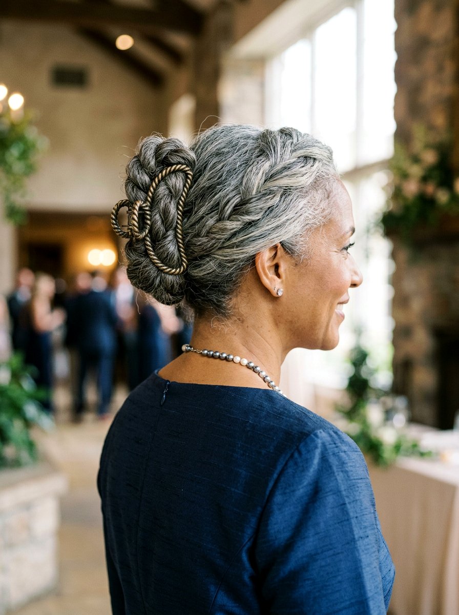 Twisted Rope Claw Clip Bun - 20 claw clip bun for mature women - 20 claw clip bun for mature women