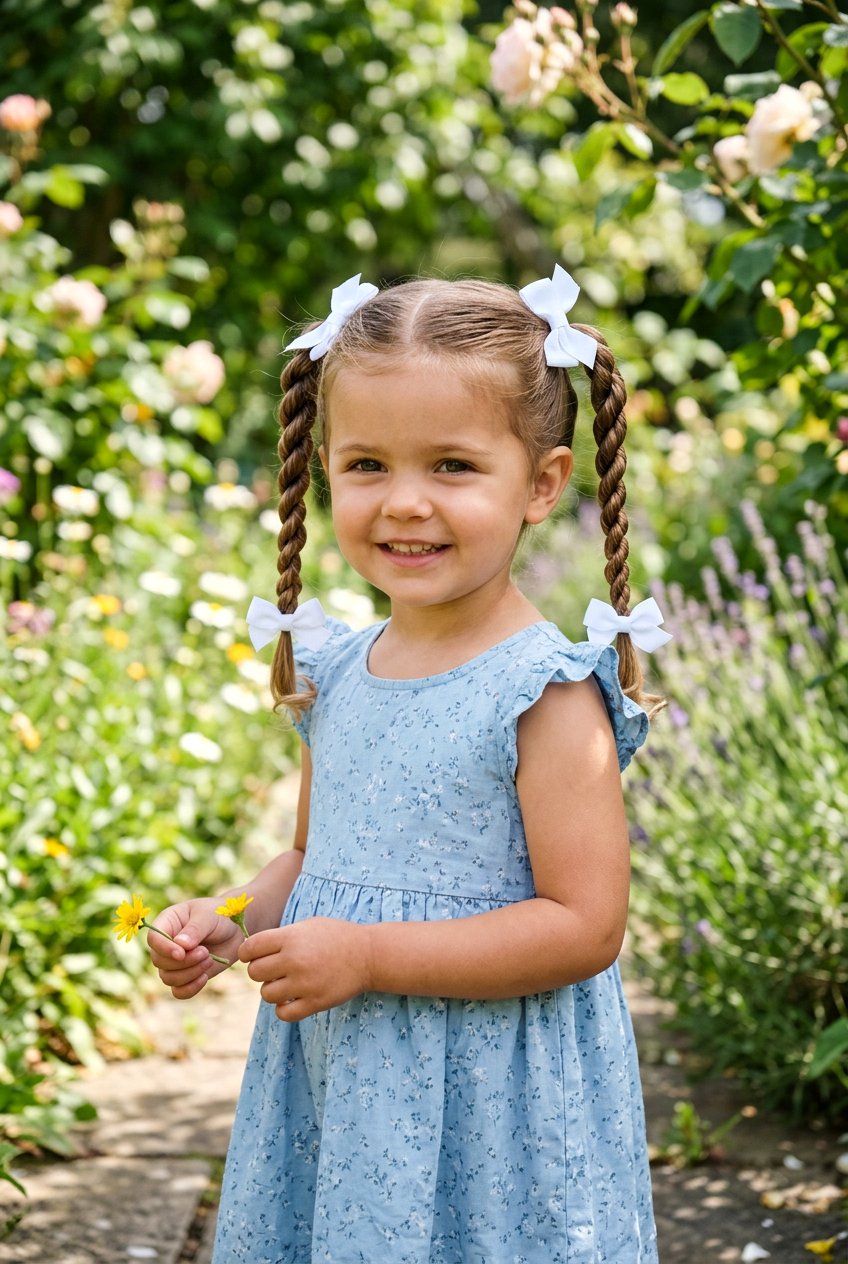 Twisted Rope Pigtails - 20 toddler pigtail ideas - 20 toddler pigtail ideas