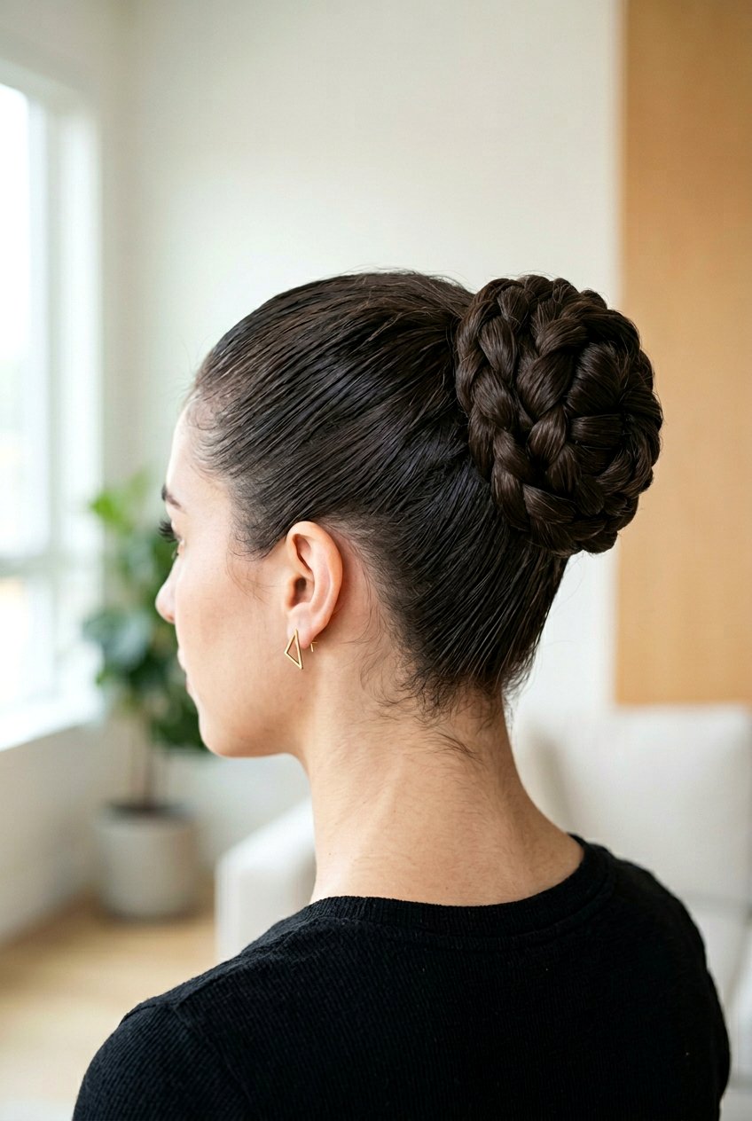Twisted Rope Slick Bun - 20 editorial slick bun hairstyle - 20 editorial slick bun hairstyle