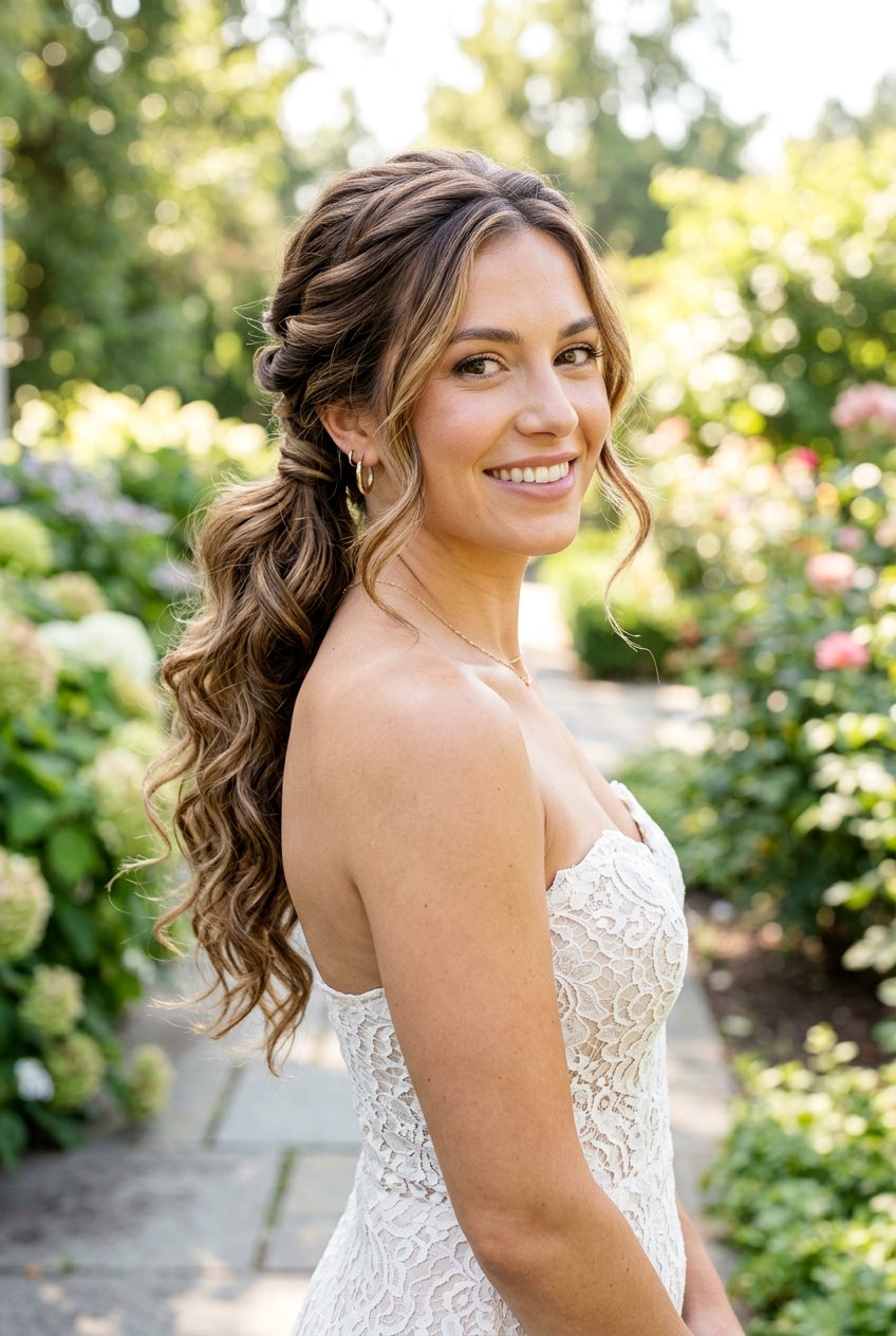 Twisted Side Boho Ponytail - 20 boho bridal ponytail - 20 boho bridal ponytail