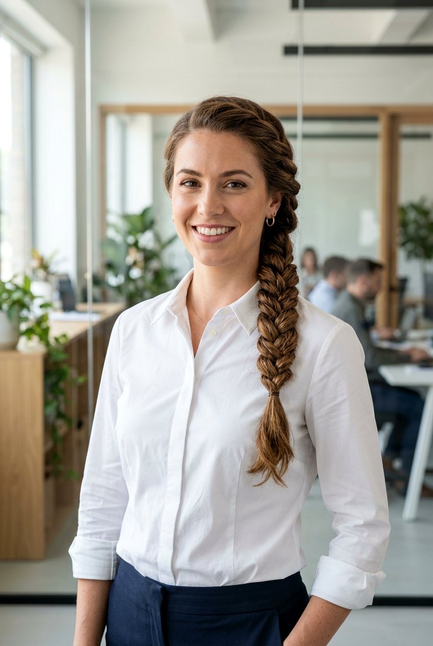Twisted Side Braid - 20 quick hairstyle for office mornings - 20 quick hairstyle for office mornings