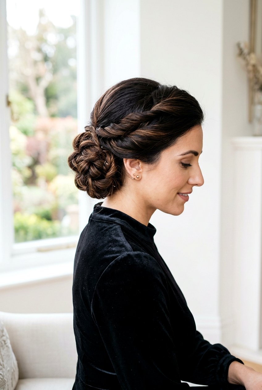 Twisted Side Bun Updo - 20 formal wedding guest side bun - 20 formal wedding guest side bun